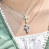 图片 2合1 寶貴玉石十字架頸鏈