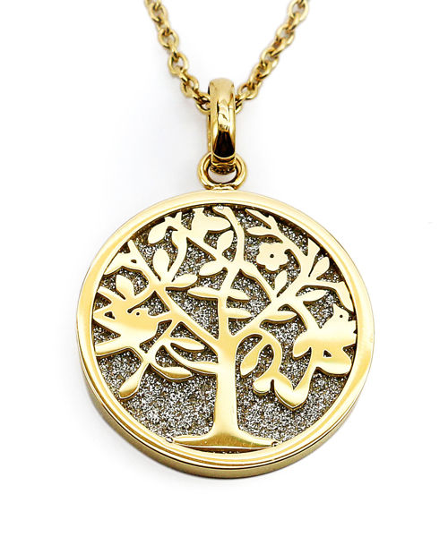 Picture of Silver Tone Anti-fatigue Health Magnetic Tree of Life Surgical Steel Pendant