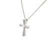 Picture of 925 sterling silver three-dimensional cross collarbone chain with moissanite diamonds