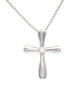 Picture of 925 sterling silver three-dimensional cross collarbone chain with moissanite diamonds