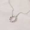 Picture of 925 sterling silver wheat crown inlaid bright stone necklace